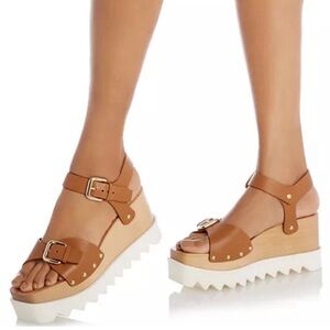 Stella McCartney Women's Elyse Wedge Platform Sandals.